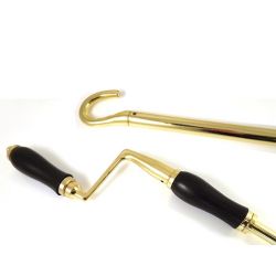 From The Anvil Polished Brass Window Winder with Handle