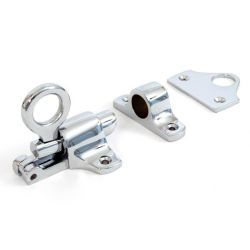From The Anvil Polished Chrome Fanlight Catch + Two Keeps