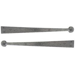 From The Anvil Pewter Patina Handmade Hinge Front 18" (pair)