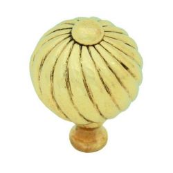 From the Anvil Polished Brass Small Spiral Cabinet Knob