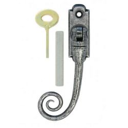 From The Anvil Traditional Pewter Locking Monkeytail Espagnolette LH Fastener