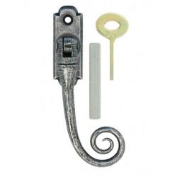 From The Anvil Traditional Pewter Locking Monkeytail Espagnolette RH Fastener