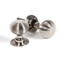 From The Anvil Polished Nickel Heavy Beehive Mortice/Rim Knobs