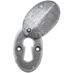 From The Anvil Pewter Patina Handmade Oval Escutcheon and Cover