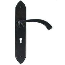 From the Anvil Black Gothic Curved Sprung Lever Lock Set