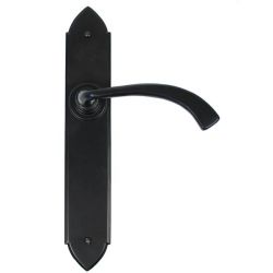 From the Anvil Black Gothic Curved Sprung Lever Bathroom Set