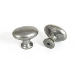 From The Anvil Oval Cabinet Knob - Pewter