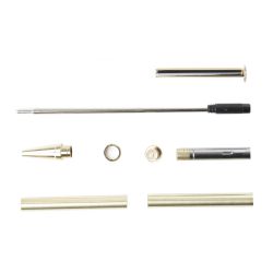 Planet Black Stripe 7mm Pen Kit Gold (5 Pack)