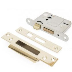From The Anvil PVD Brass 3inch British Standard 5 Lever Sash-lock