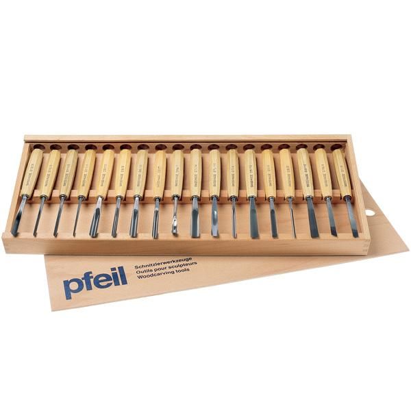 Swiss Made Pfeil Carving Tools Mid Size Set of 18 » ChippingAway